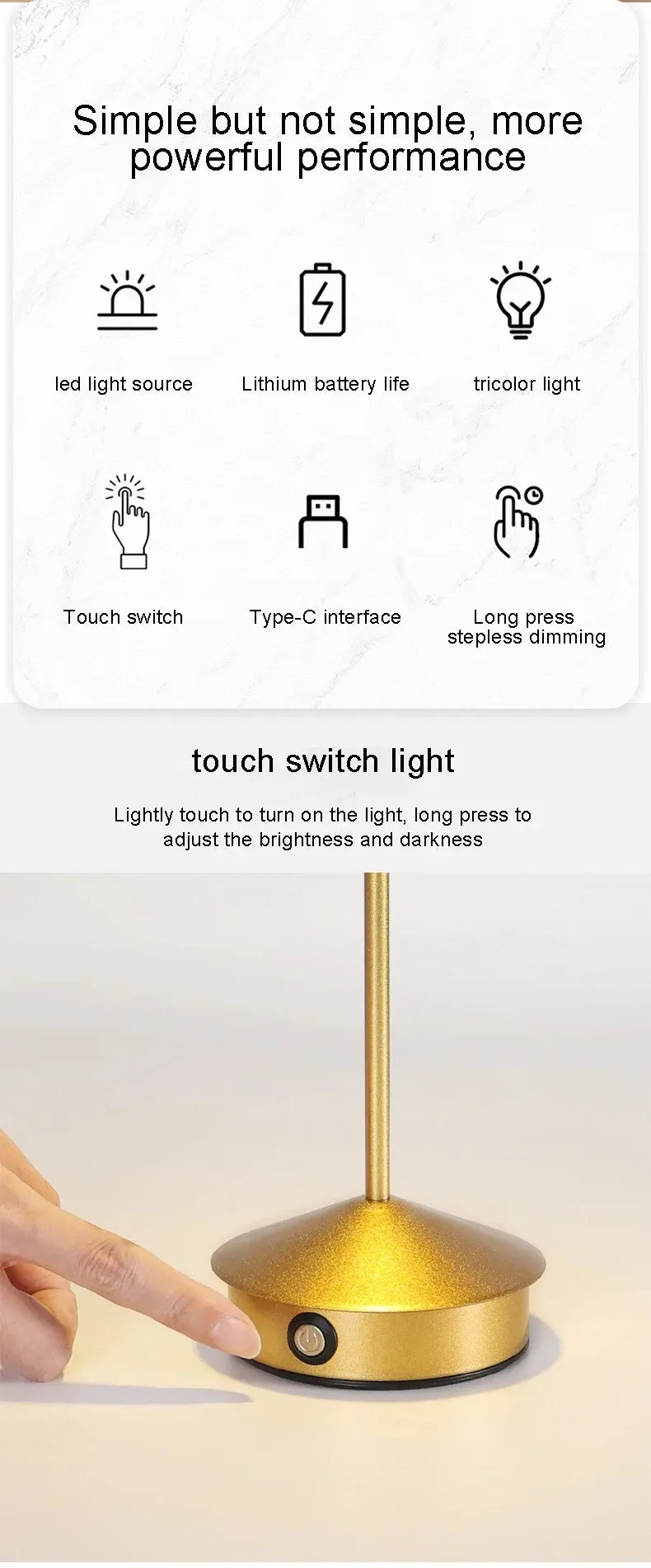 Touch the Future of Illumination - Gold